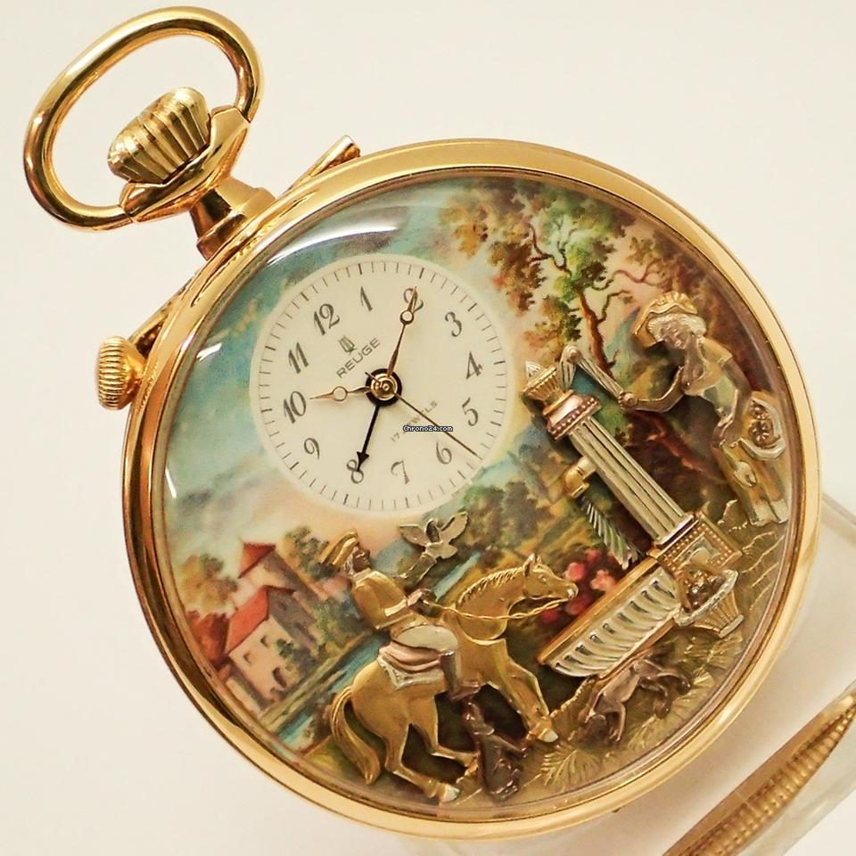 Старинные карманные часы  Reuge Jacquemart
