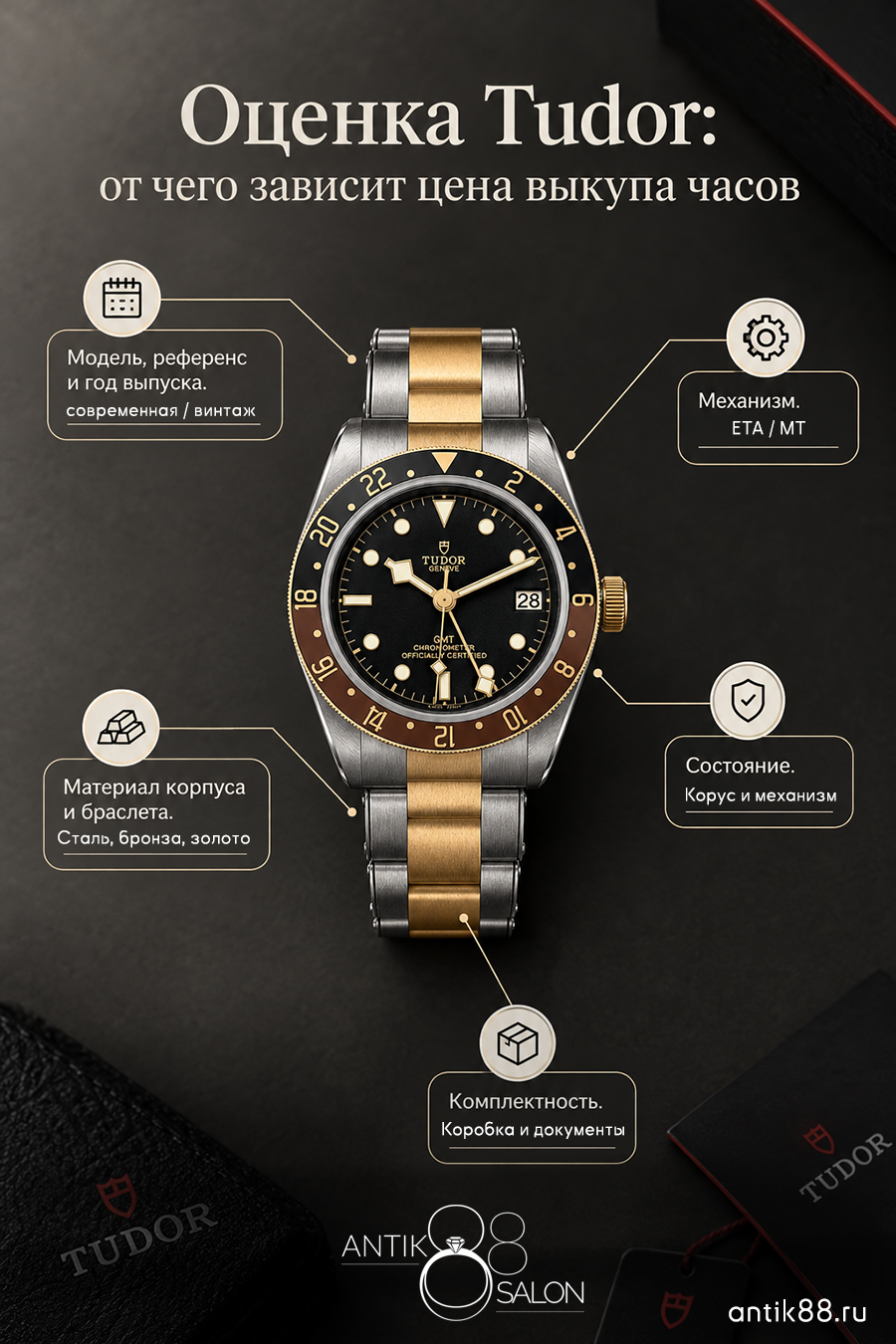 Часы Tudor Black Bay: осмотр корпуса, браслета и комплекта при оценке