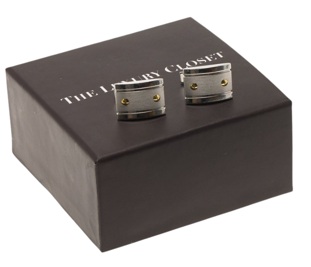 серебряные мужские запонки Cartier Santos