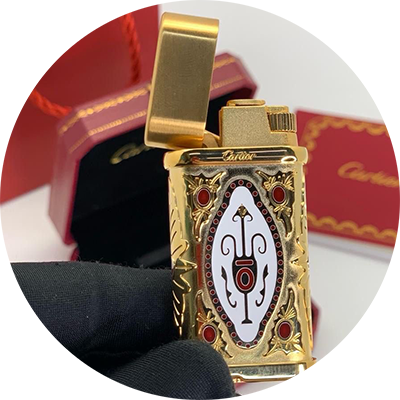 Зажигалка Cartier золотая